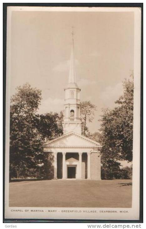 US - Michigan - Dearborn -Chapel Of Martha - Dearborn