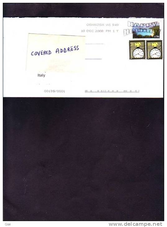 STATI UNUTI  2008 - Lettera Per L´Italia - - Postal History