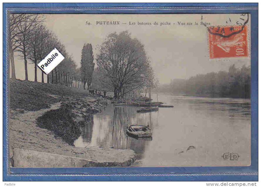 Carte Postale 92. Puteaux  Les Bateaux De Pêche Très Beau Plan - Puteaux