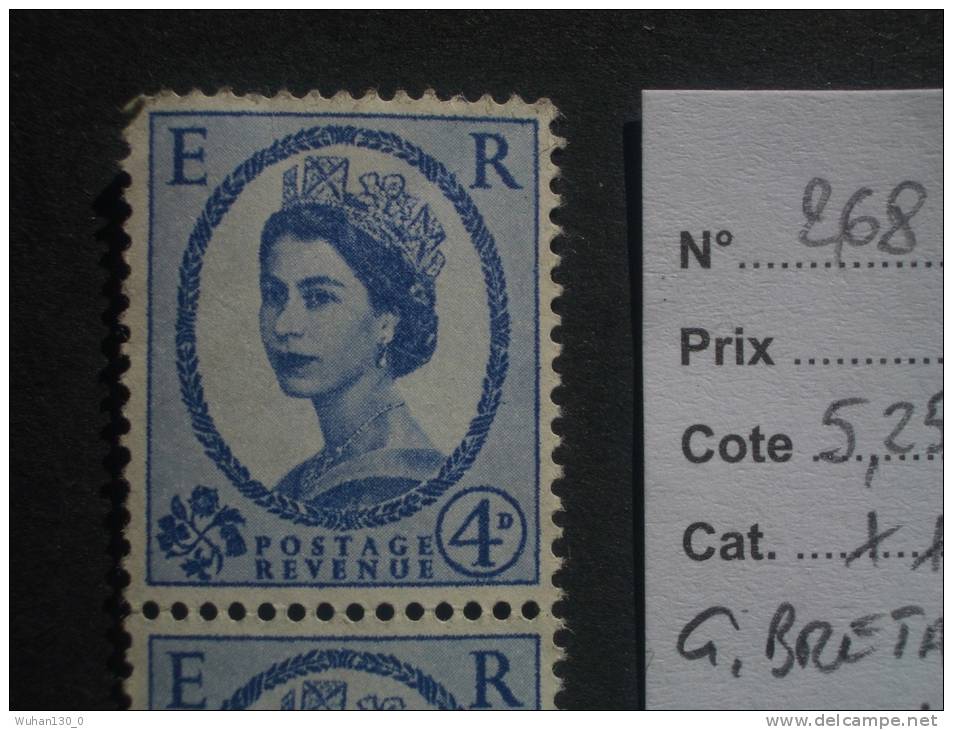 GRANDE - BRETAGNE  *  *  De  1952 / 1954   "  Elisabeth  II      N° 268   "       1  Val . - Unused Stamps