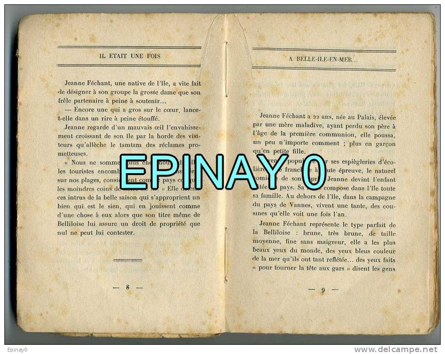 RARE - IL ETAIT UNE FOIS à BELLE ILE EN MER - Jeanne DELACOUR - éditions Aubert - 1933 - 1901-1940