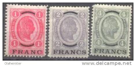 1903-06 Österreich Mit Aufdruck Francwert He 5-7 / ANK 5-7 / Mi 5-7 / Sc 5-7 Postfrisch/neuf/MNH [-] - Creta