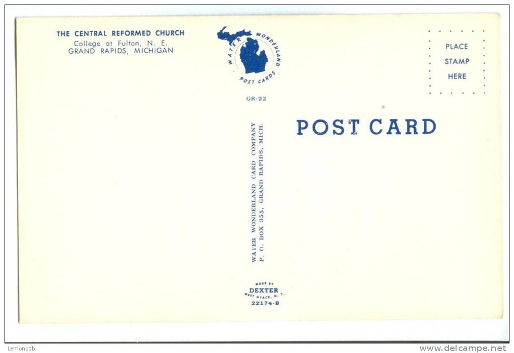 USA – United States, The Central Reformed Church, Grand Rapids, Michigan, Unused Postcard [P7990] - Grand Rapids