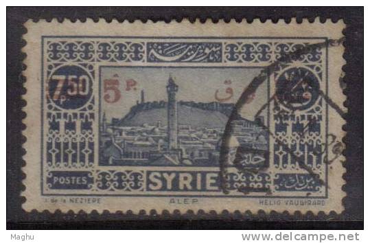 Syria Used 1938, Surcharge 5p On 7.50p Blue - Gebraucht