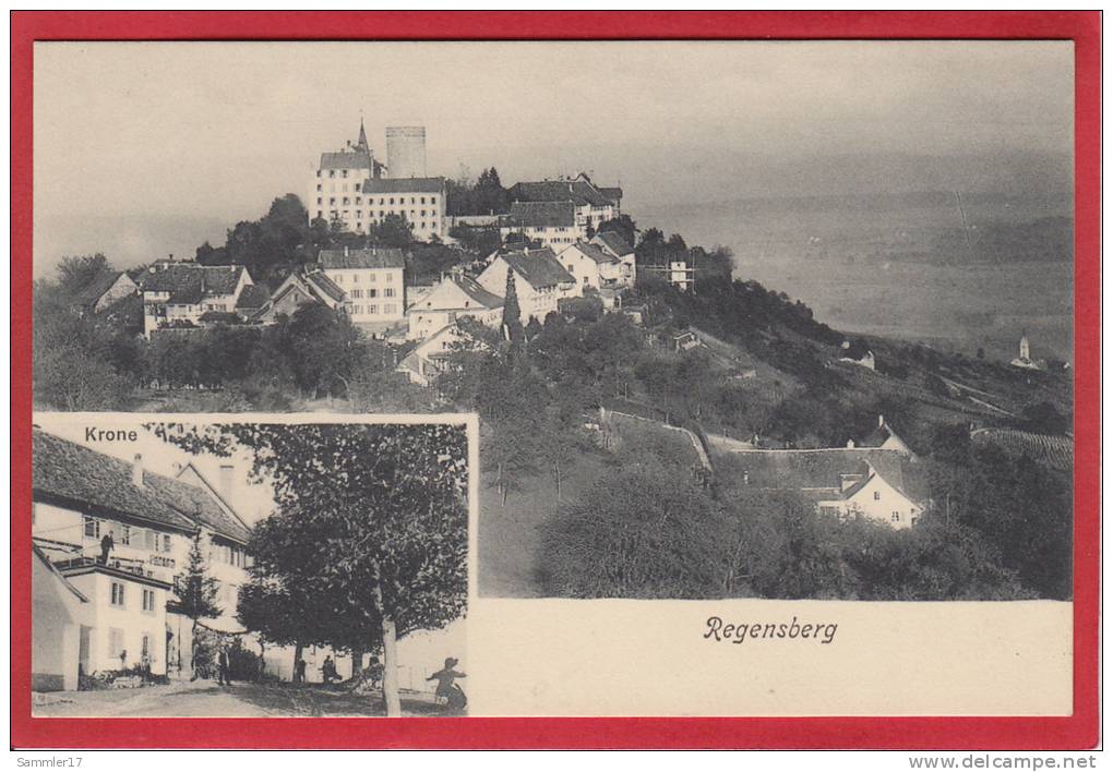 REGENSBERG, GASTHAUS KRONE, LICHTDRUCK - Regensberg