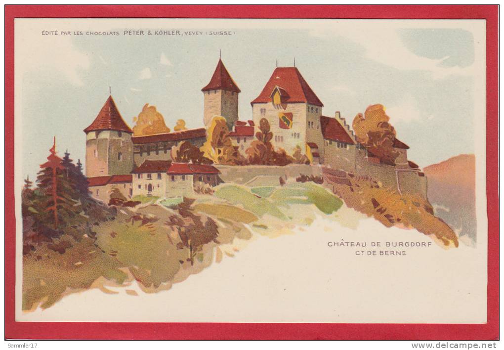 SCHLOSS BURGDORF ÉDITÉ PAR LES CHOCOLATS PETER &amp; KOHLER, LITHO - Andere & Zonder Classificatie