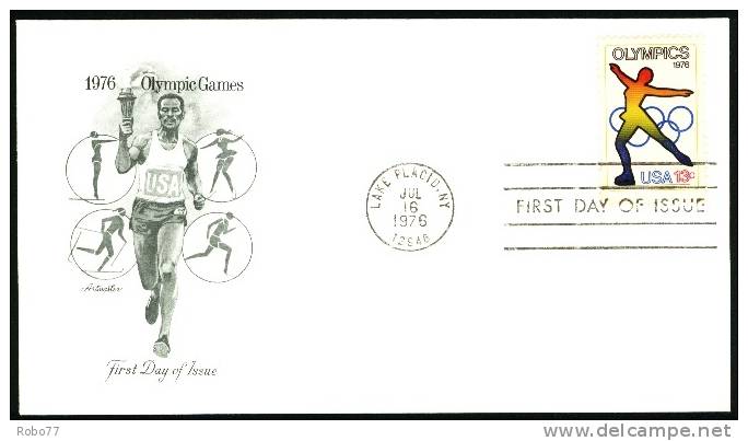 USA FDC Cover. 1976 Olympic Games. (V01308) - Invierno 1980: Lake Placid