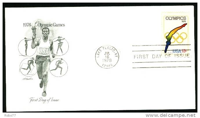 USA FDC Cover. 1976 Olympic Games. (V01306) - Inverno1976: Innsbruck