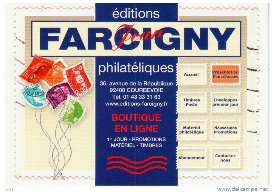 CP Editions Philatéliques Jean Farcigny - Marchands