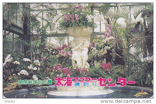 Télécarte Japon / 231-1006 - Fleur ORCHIDEE / Fontaine  & Ange - ORCHID Flower Japan Phonecard - Blume - ORQUIDEA - 1355 - Fleurs