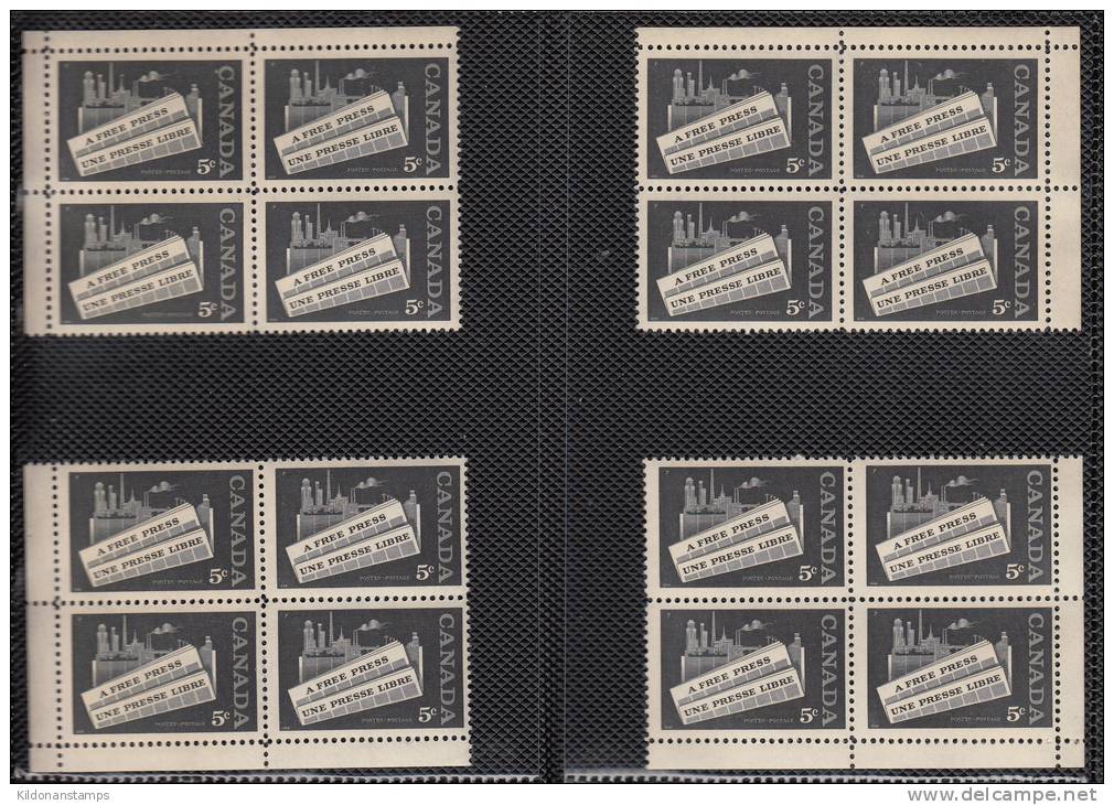 Canada 1958 Mint No Hinge (see Desc), Corners Sc# 375 - Ongebruikt