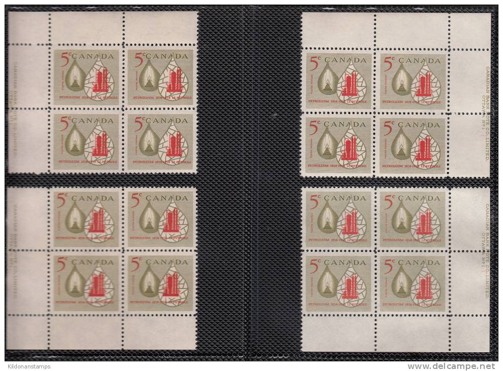 Canada 1958 Mint No Hinge (see Desc), Corners Plate #1 Sc# 381 - Unused Stamps