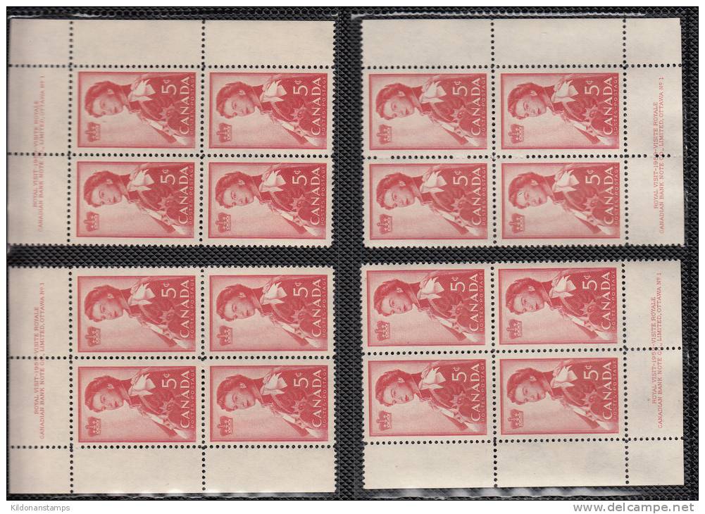 Canada 1959 Mint No Hinge (see Desc), Corners Plate #1 Sc# 386 - Unused Stamps