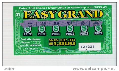 Easy Grand - California Lottery - Scratch Ticket - Lottery Tickets