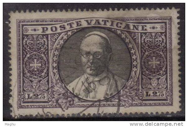 Vatican Used 1933, 2.75L Black & Purple, - Oblitérés