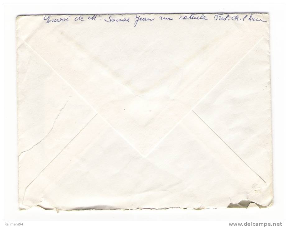 Marianne De DECARIS , Avec Surcharge Provisoire E.A.  ( Etat Algérien ) Sur Lettre ( Cachet De FORT-de-L´ EAU, En 1962 ) - Altri & Non Classificati