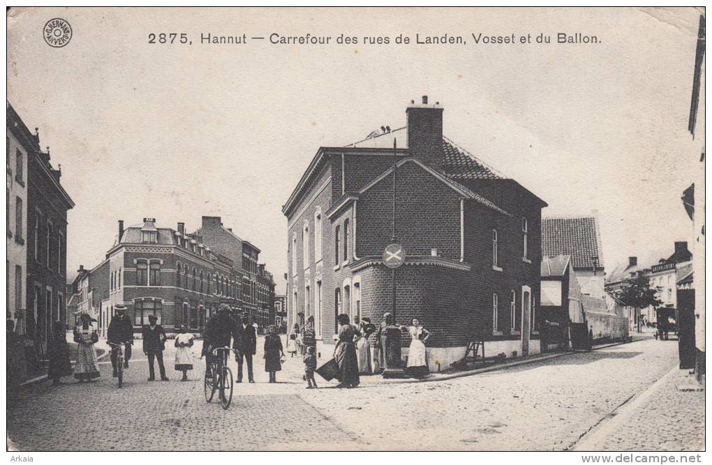 Hannut - Top CP - Carrefour Rue De Landen - 1914 - Hannut