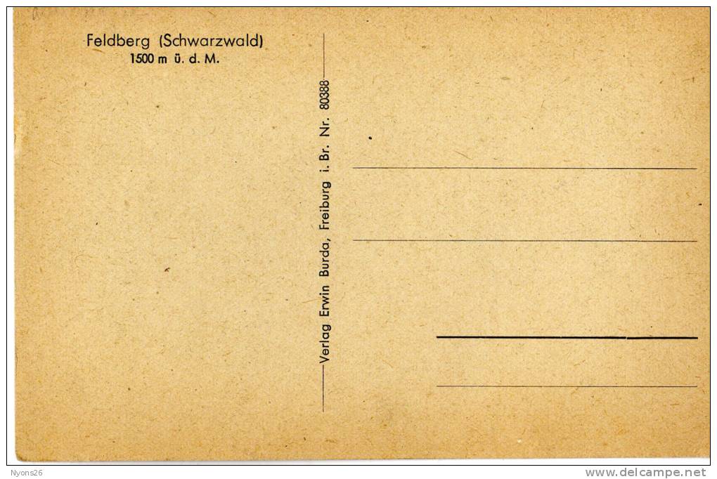 FELDBERG (Schwarzwald) // [scans R° Et V°] - Feldberg