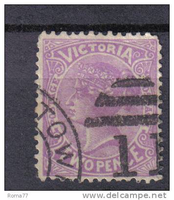 R650 - VICTORIA , V Under Crown Fil Capovolta . Dent  12x12 1/2 - Used Stamps