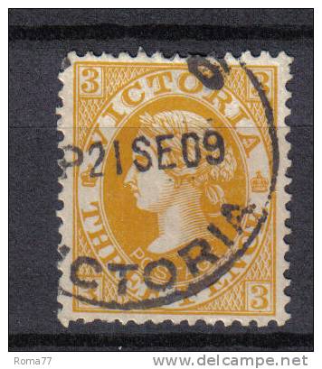 R653 - VICTORIA , A Under Crown Fil Capovolta . Dent  12x12 1/2 - Used Stamps