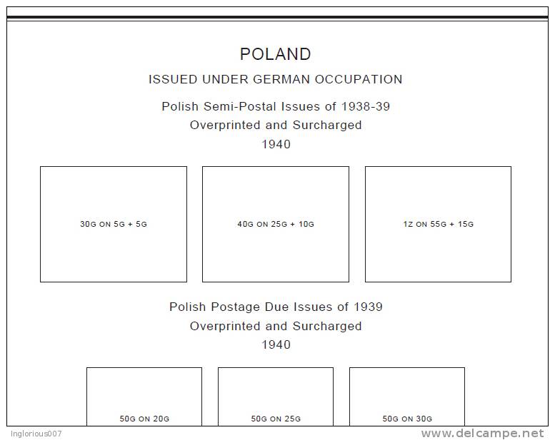 GERMANY OFFICES + WW2 TERRITORIES STAMP ALBUM PAGES 1898-1945 (96 Pages) - Anglais