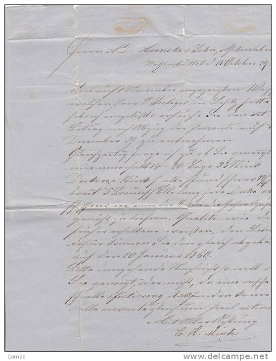 1859, Sehr Netten Brief, Braunschweig, Paar Mi 6, 1Sgr, Wolfenbüttel -  Aschersleben    /331 - Braunschweig