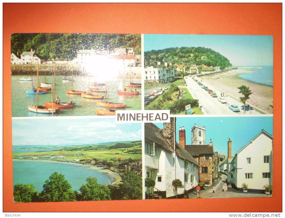 Minehead Inghilterra Vedute Cm8,5x14 Viaggiata - Minehead