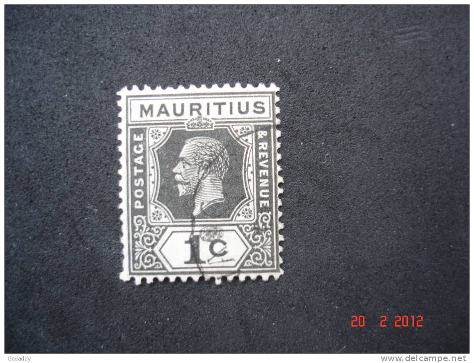 Mauritius 1921  K.George V   1c    SG223    Used - Mauritius (...-1967)