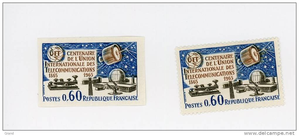 France 1965-UIT-Early Bird-YT1451***mnh-NON DENTELE - Europa