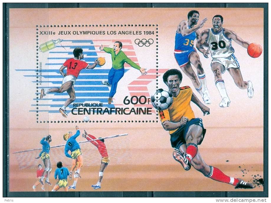 Repubblica Centrafricana 1983 Olympic Sports Basketball Handball MNH - Lot. A213 - Repubblica Centroafricana