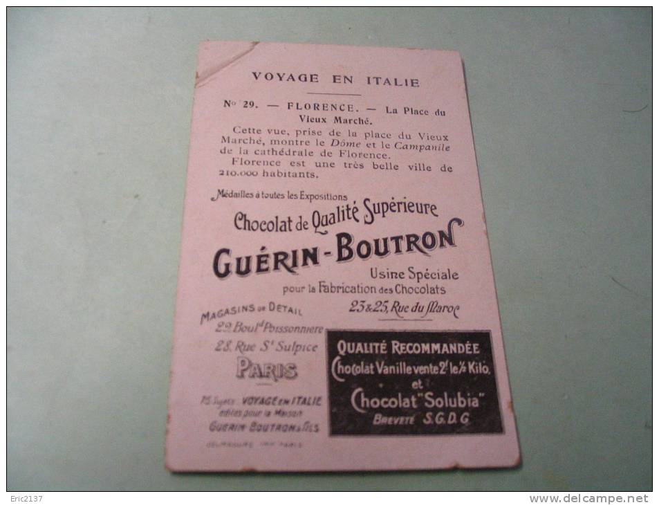 FLORENCE..LA PLACE DU VIEUX MARCHE.n°29..2 Coins Pliés. - Guérin-Boutron