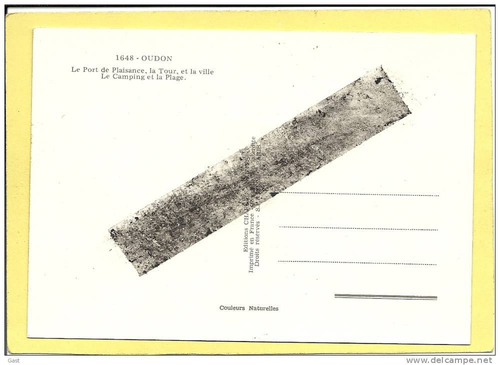 44 OUDON   2   VUES   PORT DE PLAISANCE  LA TOUR ET LA VILLE  LE  CAMPING ET LA PLAGE - Oudon