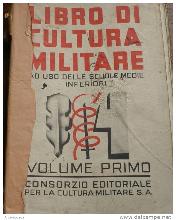 ITALIA  - "LIBRO DI CULTURA MILITARE" Di Epoca Fascista - Livres Anciens