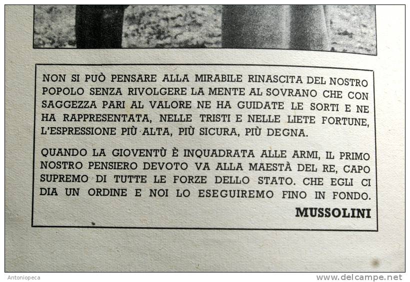 ITALIA  - "LIBRO DI CULTURA MILITARE" Di Epoca Fascista - Livres Anciens