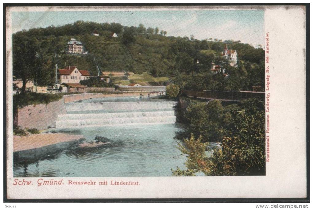 Germany - Baden-Wurtenberg - Schwabisch Gemund -Remswehr Mit Lindenfirst - Litho - Schwäbisch Gmünd