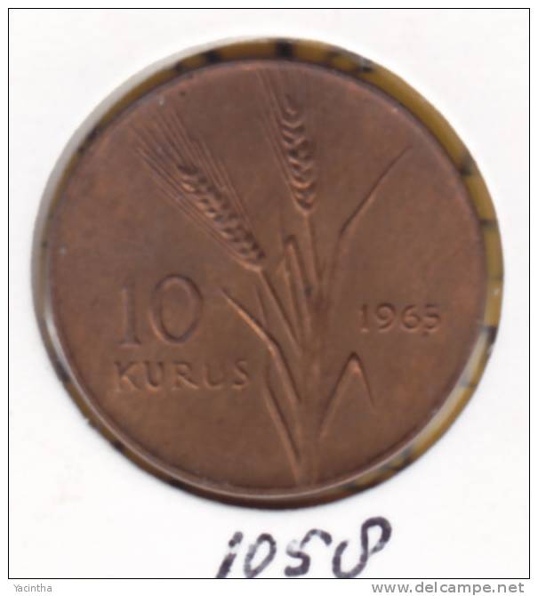 @Y@   Turkije   10 Kurus  1965  (1058) - Turquia