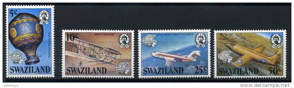 SWAZILAND - N° 425 À 428 ** - AVIONS & BALLON - SUP - Swaziland (1968-...)