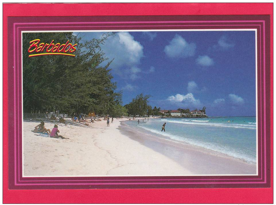 POST CARD OF ROCKLEY BEACH CHRIST CHURCH,BARBADOS.WITH STAMP,W9. - Barbados