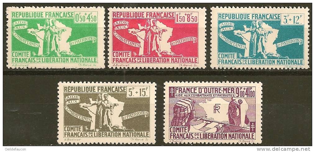 FRANCE - Yvert - Colonies Françaises - 60/64** - Cote 10 € - Other & Unclassified