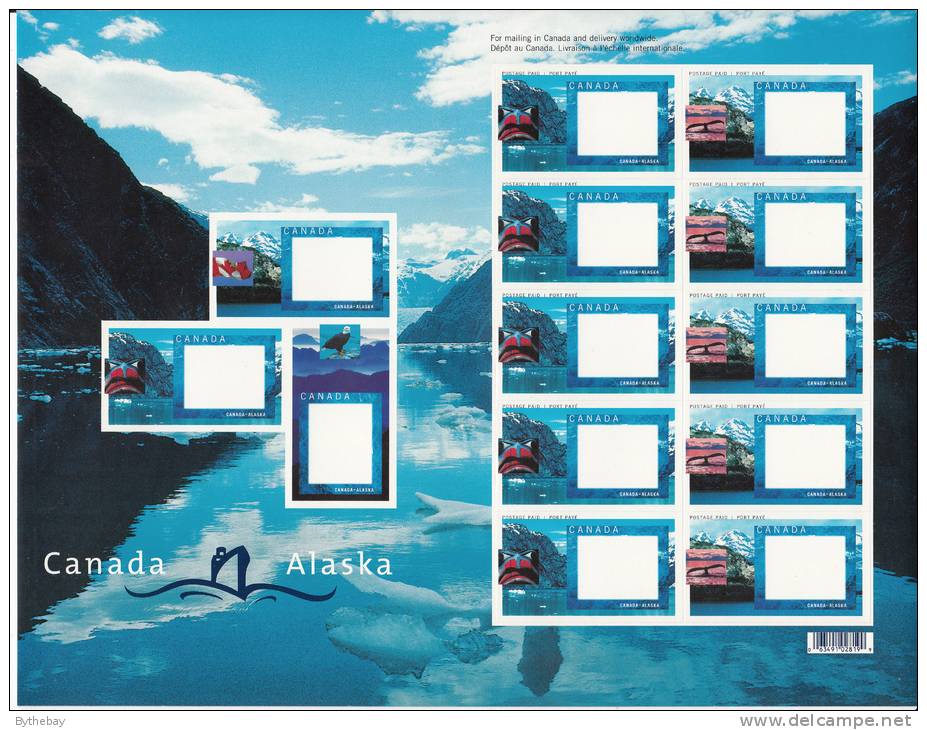 Canada Scott #1991C And #1991D MNH Full Sheet Of 10 Canada-Alaska Picture Postage - Feuilles Complètes Et Multiples