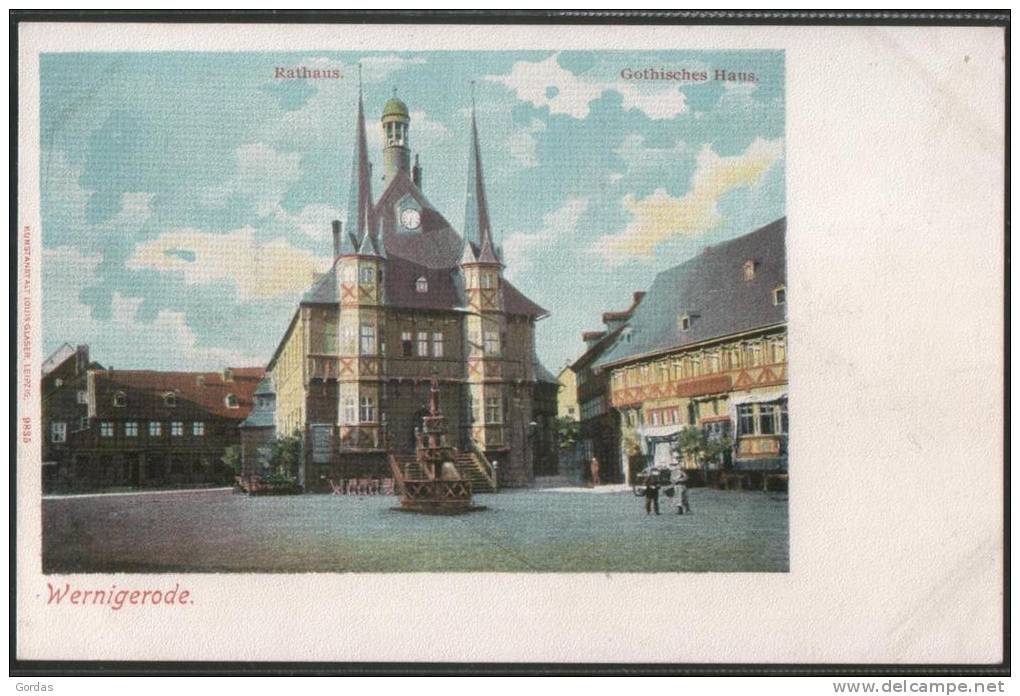Germany - Wernigerode - Rathaus - Litho - Wernigerode