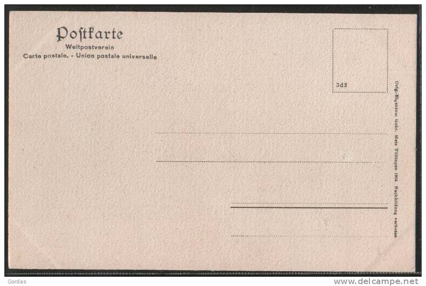 Lichtenstein - Eingang In Das Schloss - Litho - Liechtenstein