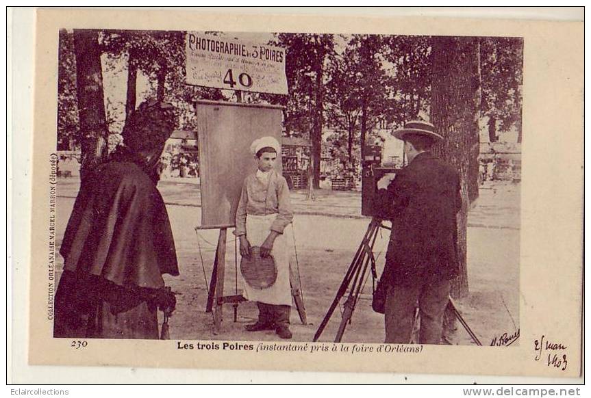 Orléans       45       Photographe  Les Trois Poires    Rare      (voir Scan) - Orleans