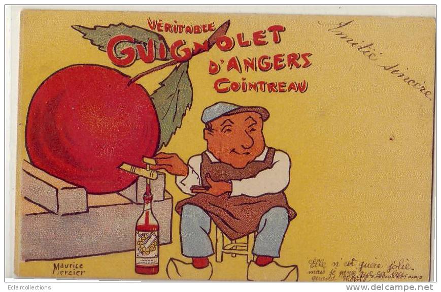 Illustrateur    Maurice  Mercier    Guignolet  Cointreau   Angers - 1900-1949