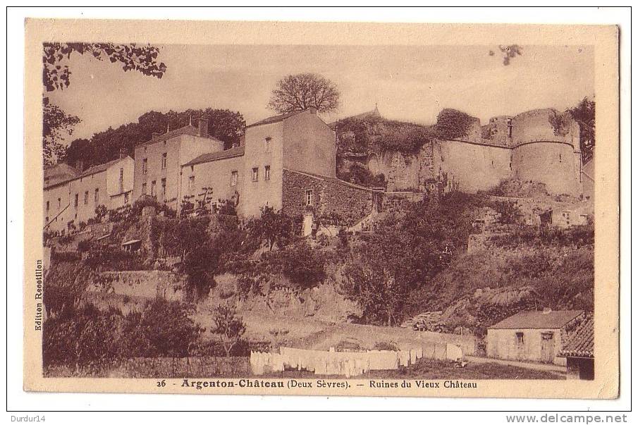 ARGENTON - CHATEAU  ( Deux-Sèvres )  Ruines Du Vieux Château - Argenton Chateau