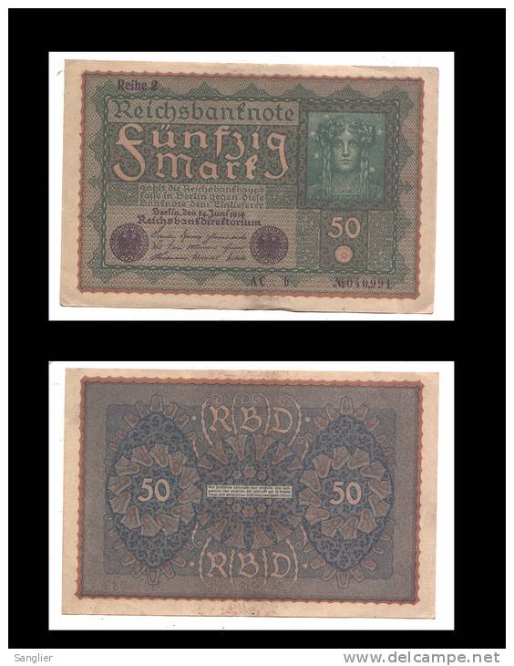 50 MARK 14 JUNI 1919 - REIHE 2 AC BB   N ° 040991 - 50 Mark