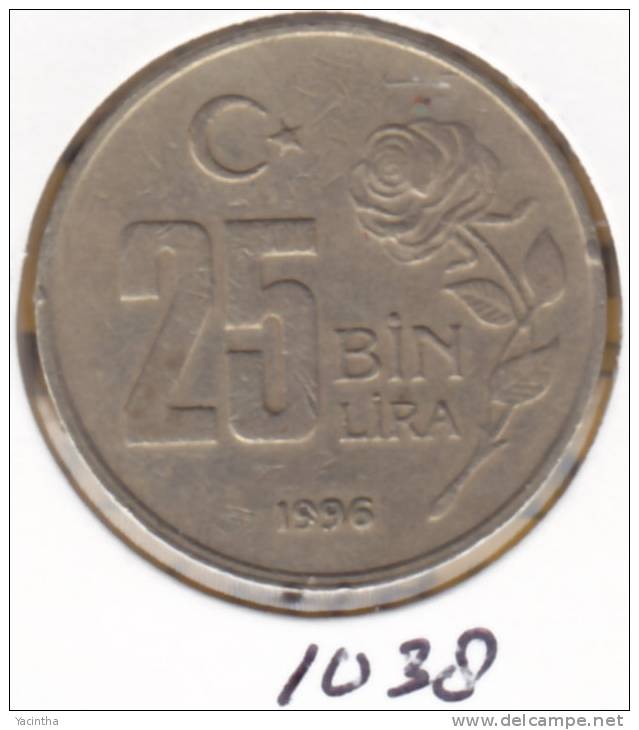 @Y@  Turkije  25 Bin Lira  1996   (1038) - Turquie