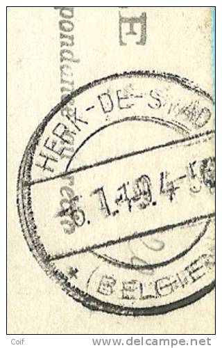 Kaart Met Duitse Brugstempel HERK-DE-STAD Met Stempel PAYE  !!! - Noodstempels (1919)