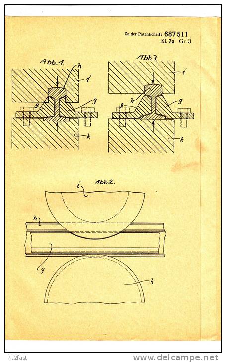 Original Patentschrift - Christian Rötzel In Breyell B. Nettetal ,1935 , Walze Für Eisenbahn Schienen !!! - Maschinen