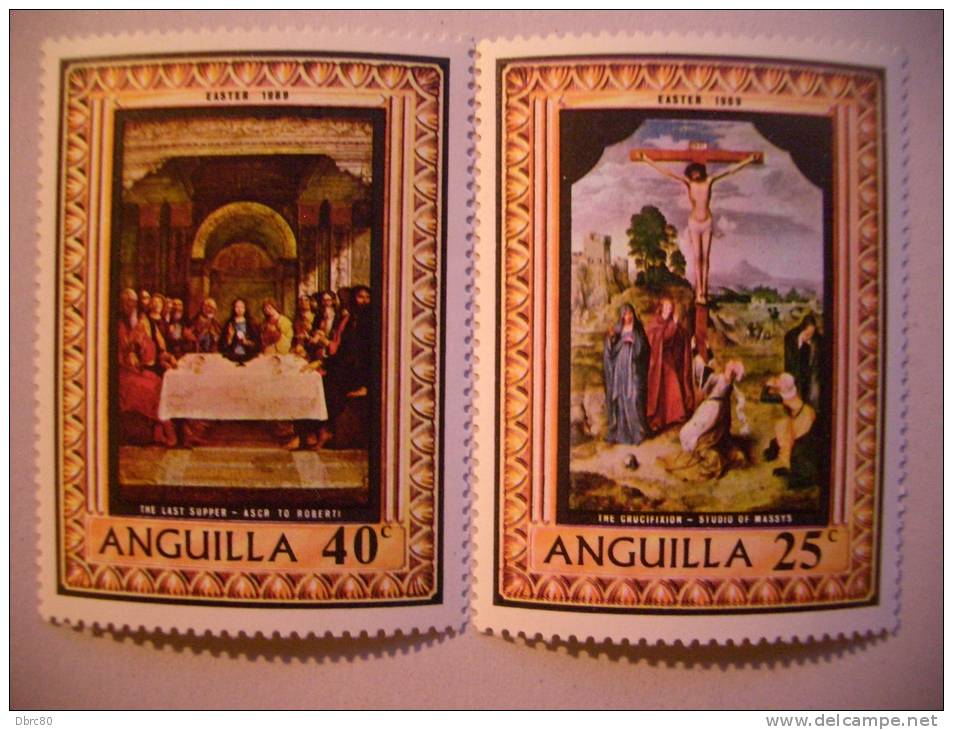 Anguilla, Easter, Set Of 2, 1969, Religion, Christianity, - Anguilla (1968-...)